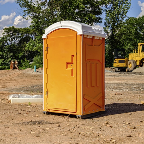 how often are the porta potties cleaned and serviced during a rental period in Cowdrey Colorado